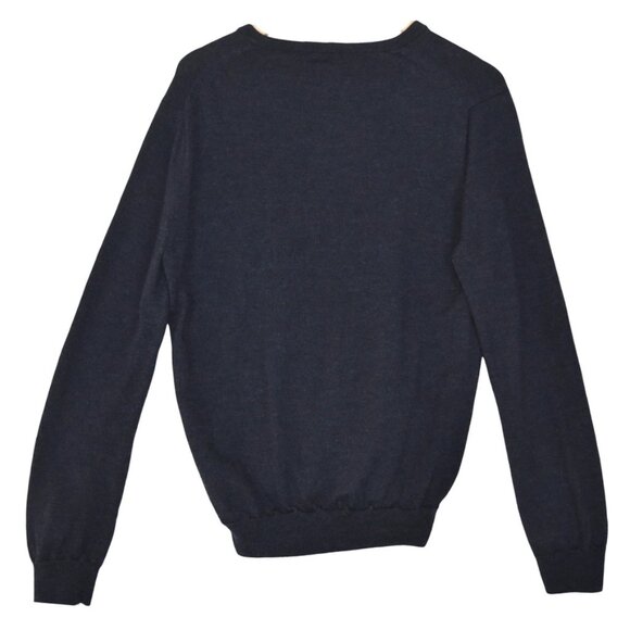 J.Crew Slim Fit Merino 100% Wool Sweater Charcoal Grey L Minimalist Preppy - Picture 2 of 7